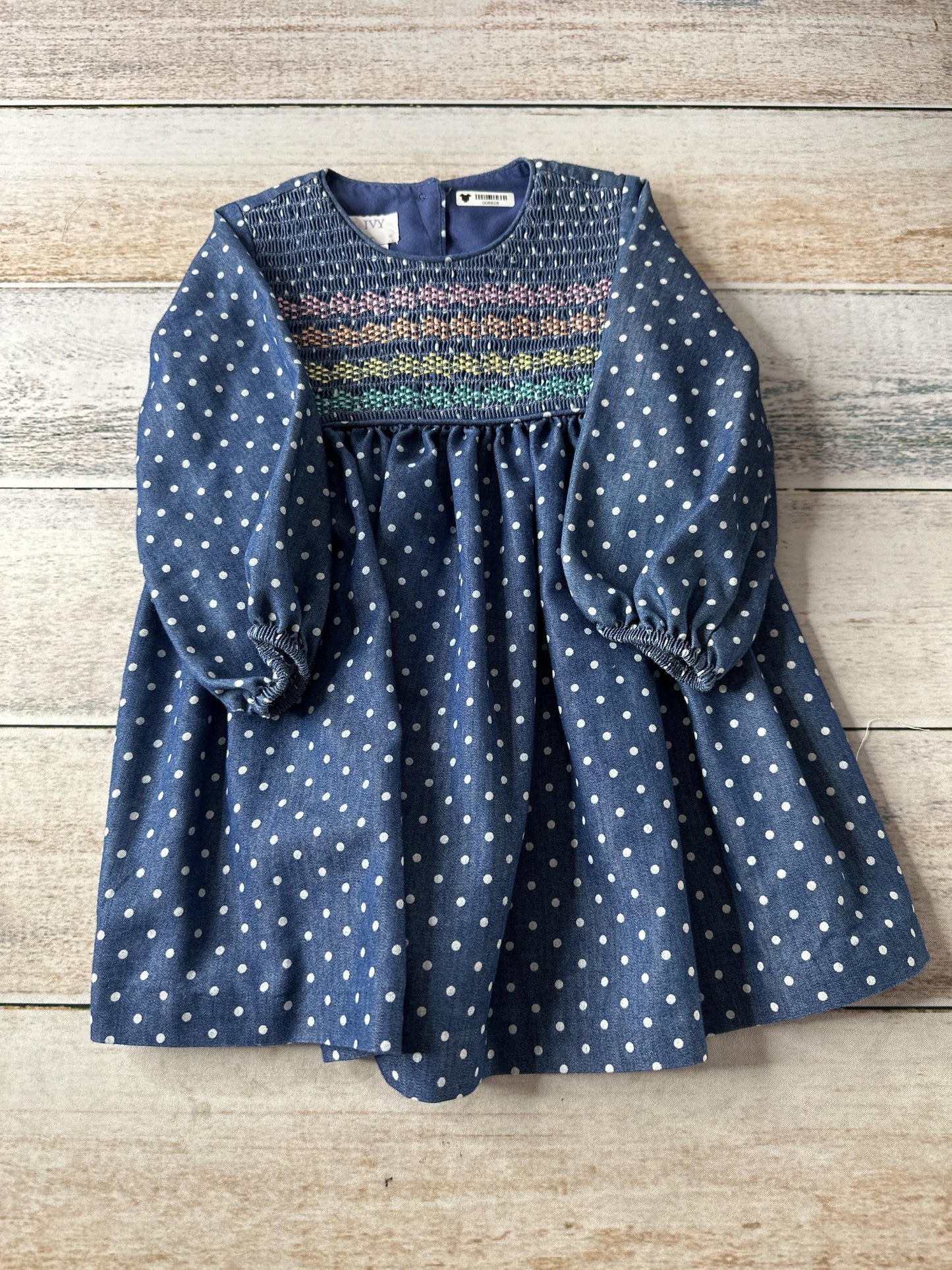 Iris & Ivy Girls Navy Blue | Rainbow Dress Size: 18 months Navy Blue | Rainbow