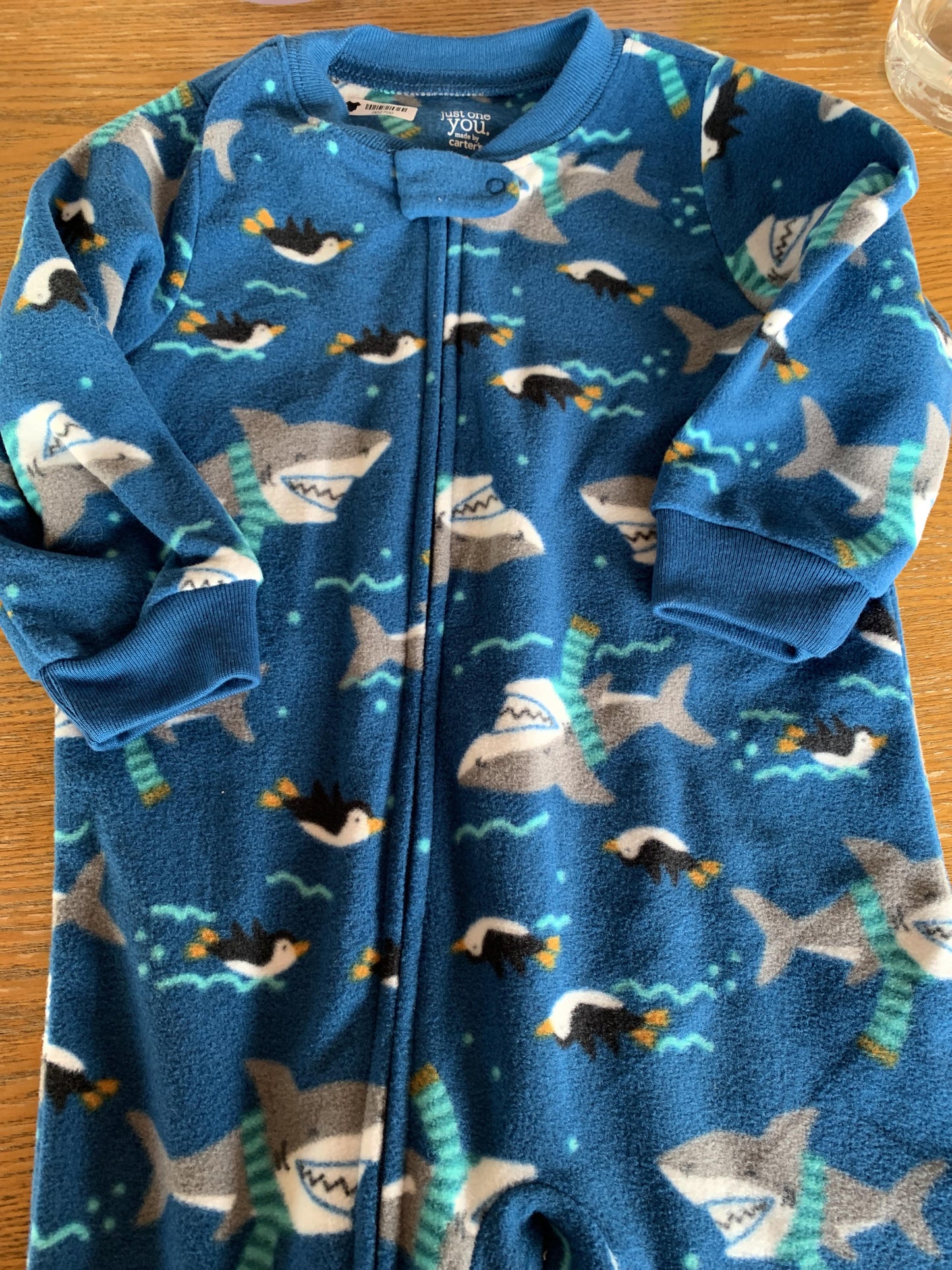 Carters Boys Navy Blue | Sharks Pajamas Size: 18 months Navy Blue | Sharks