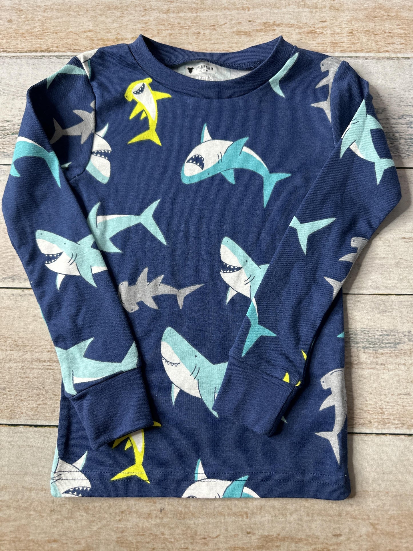 Carters Boys Navy Blue | Sharks Pajamas Size: 4T Navy Blue | Sharks