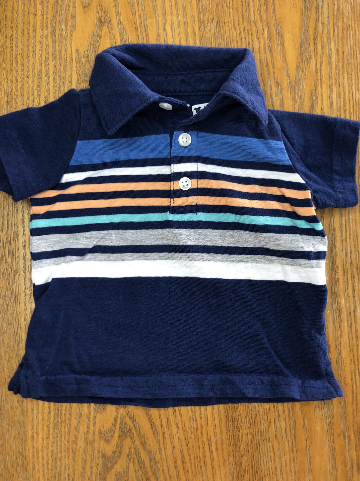 Carters Boys Navy Blue | Striped Polo Shirt Size: 3 months Navy Blue | Striped