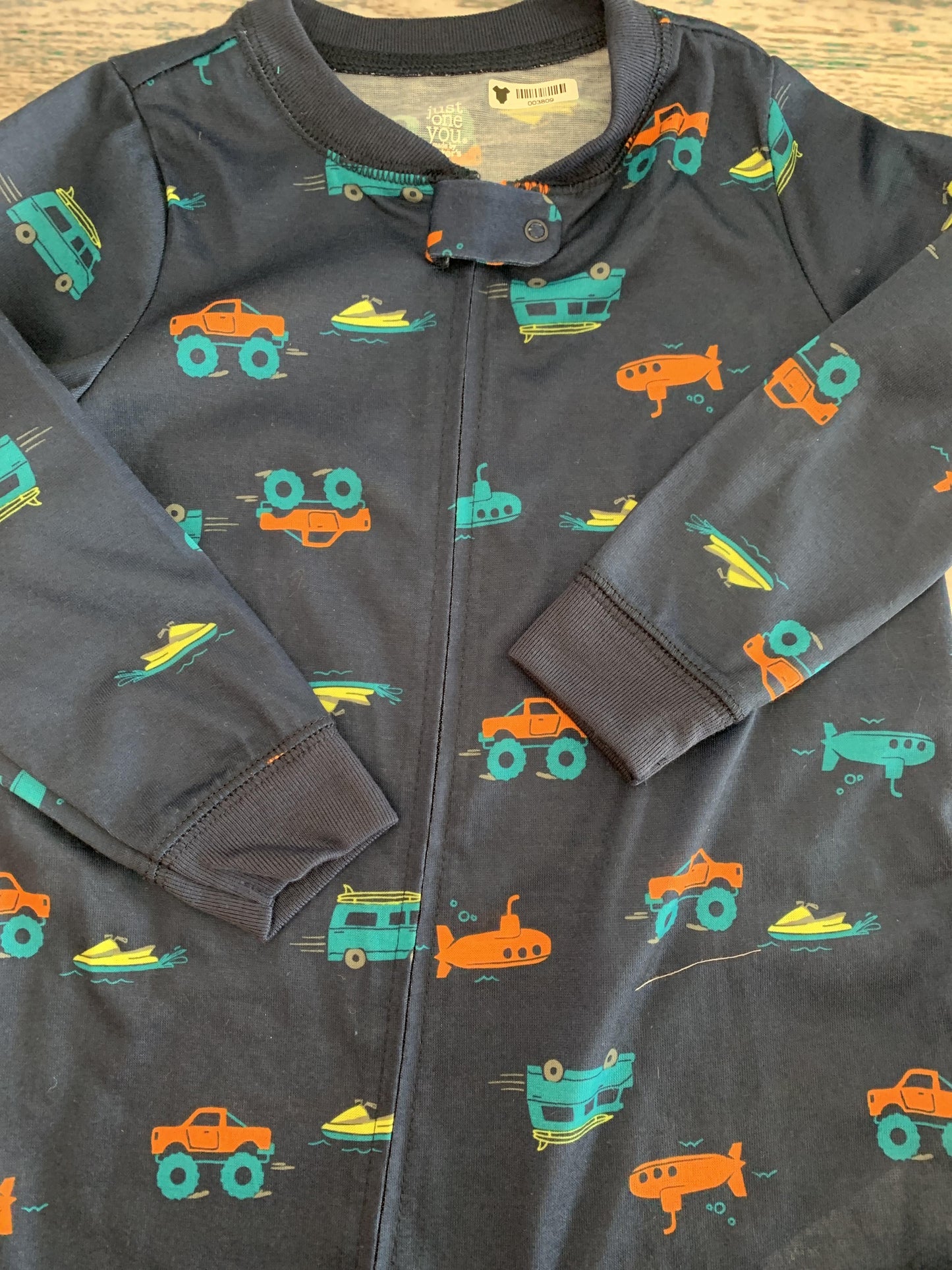 Carters Boys Navy Blue | Turquoise | Trucks Pajamas Size: 2T Navy Blue | Turquoise | Trucks