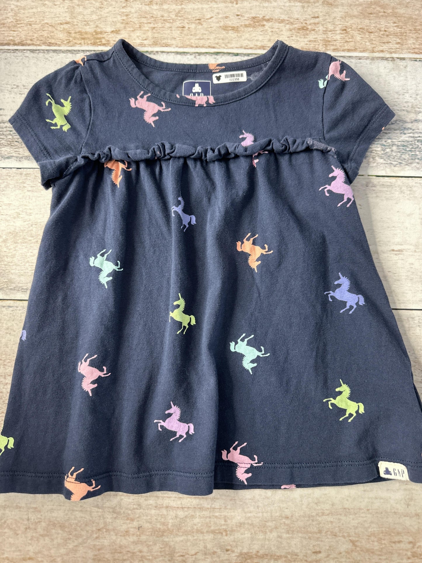 Gap Girls Navy Blue | Unicorns T-Shirt Size: 3T Navy Blue | Unicorns