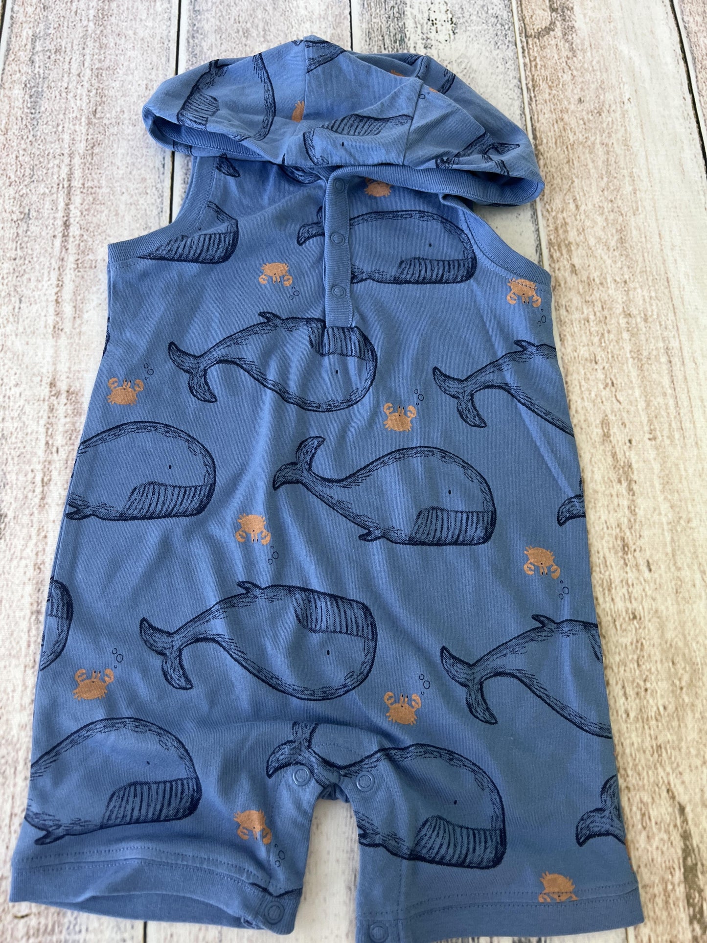 Just Born Boys Navy Blue | whales Romper Size: 18 months Navy Blue | whales