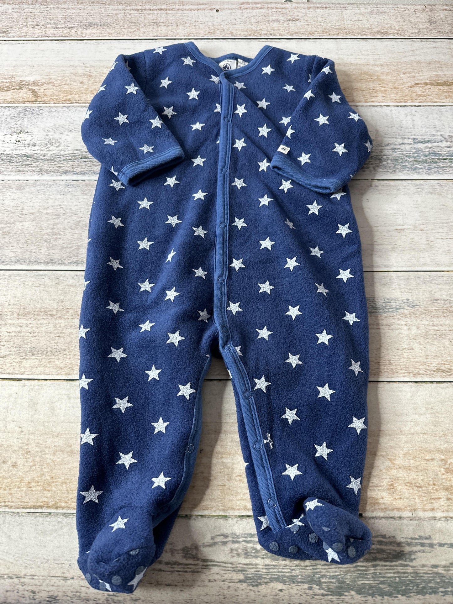 Petit Bateau Boys Navy Blue | White | Stars Long Sleeve Outfit Size: 9 months Navy Blue | White | Stars