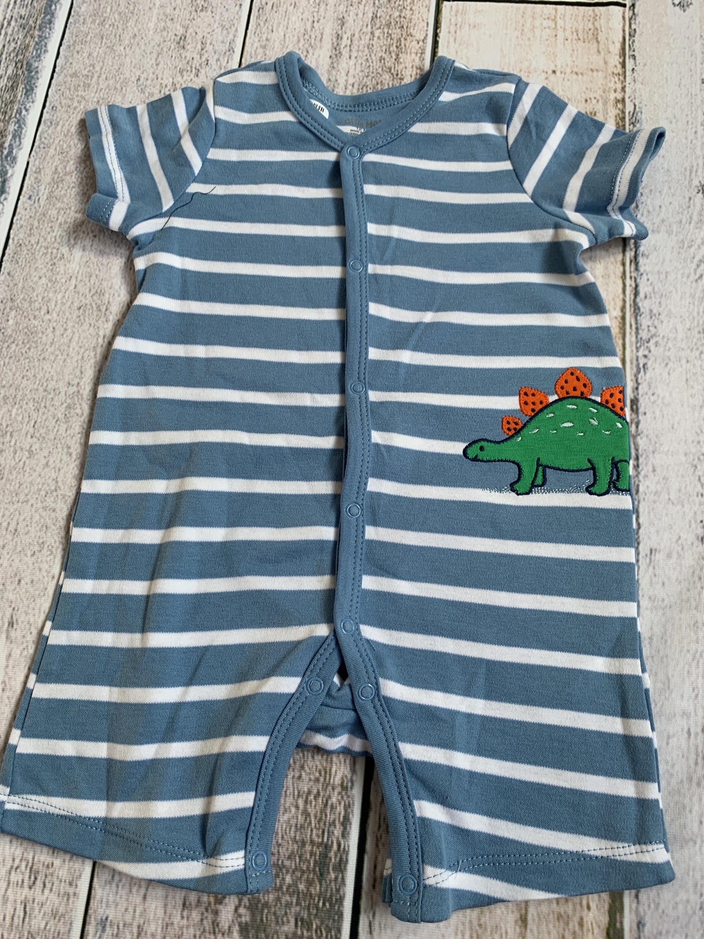 Little Me Boys Navy Blue | White | Stripe Romper Size: 12M Navy Blue | White | Stripe