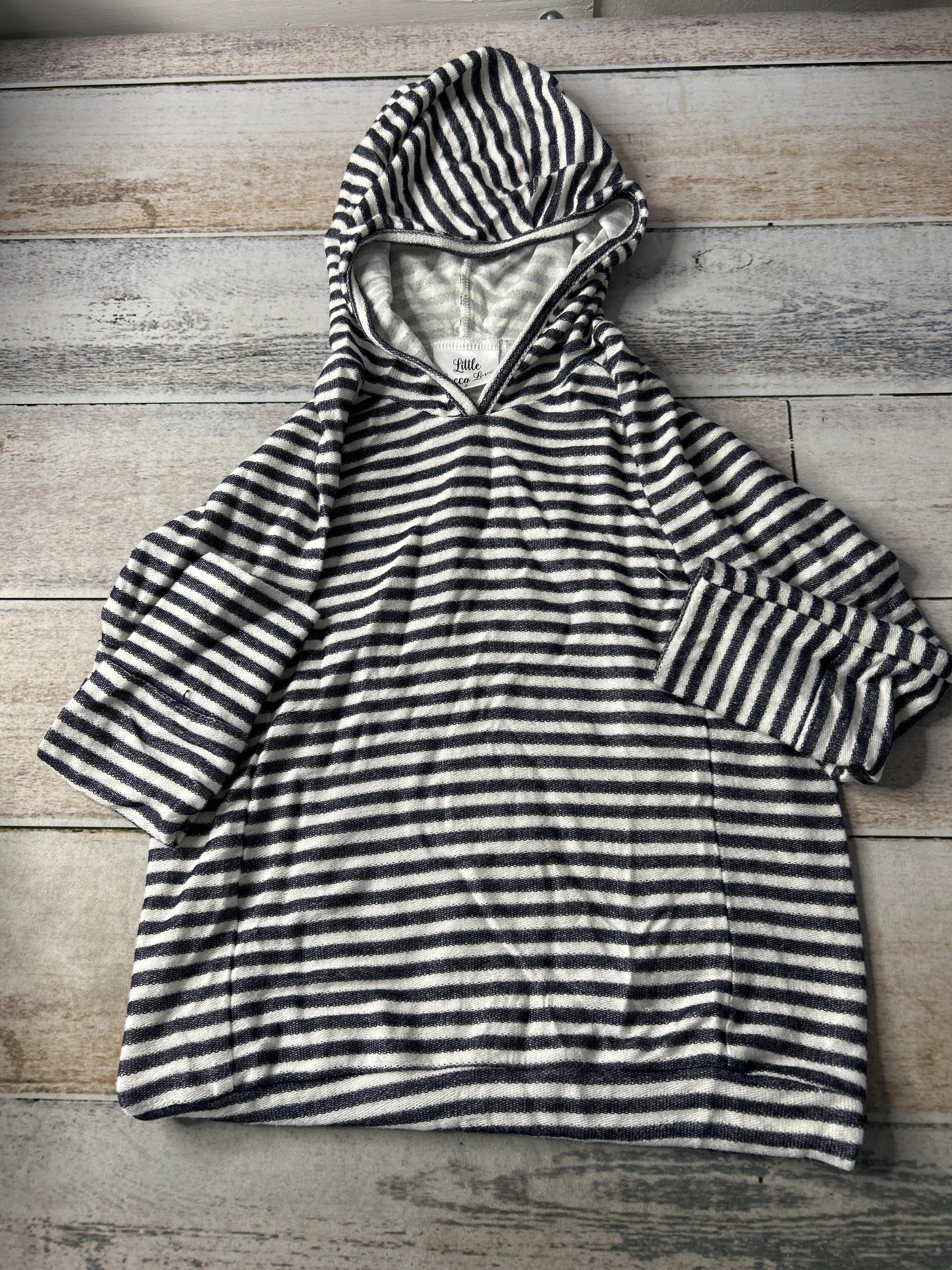 Little Lucca Love Unisex Navy Blue | White | Striped Shirt Size: 6 Navy Blue | White | Striped