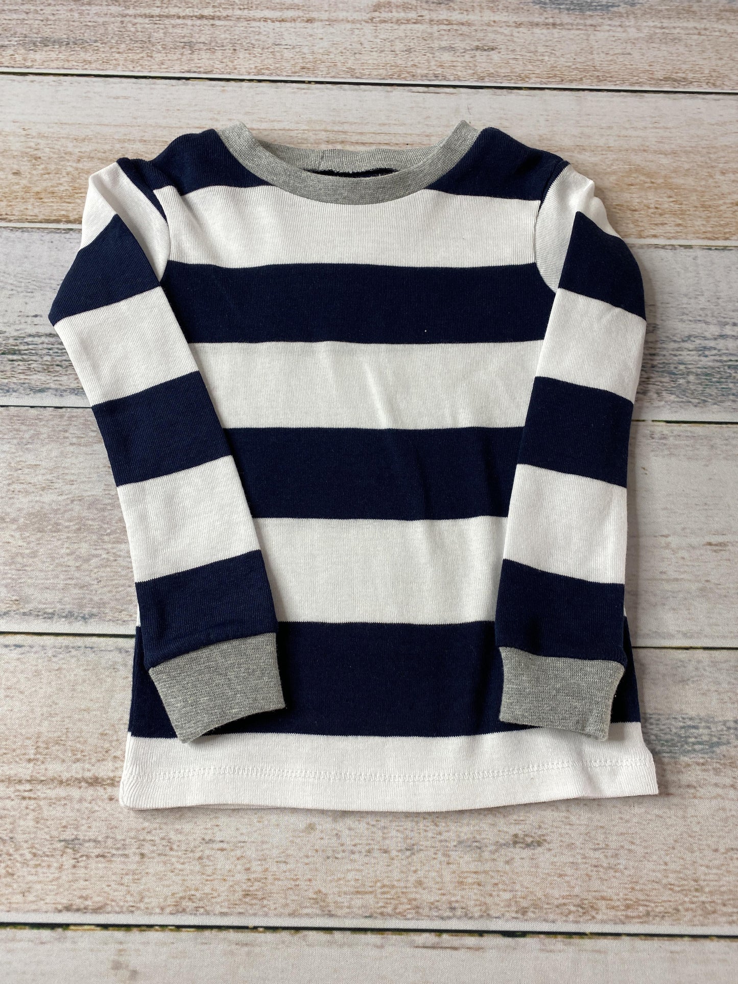 Burt's Bees Boys Navy Blue | White | Striped Pajamas Size: 2 years Navy Blue | White | Striped