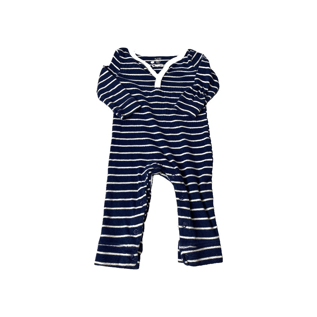 Carters Boys Navy Blue | White | Striped Long Sleeve Outfit Size: 9 months Navy Blue | White | Striped
