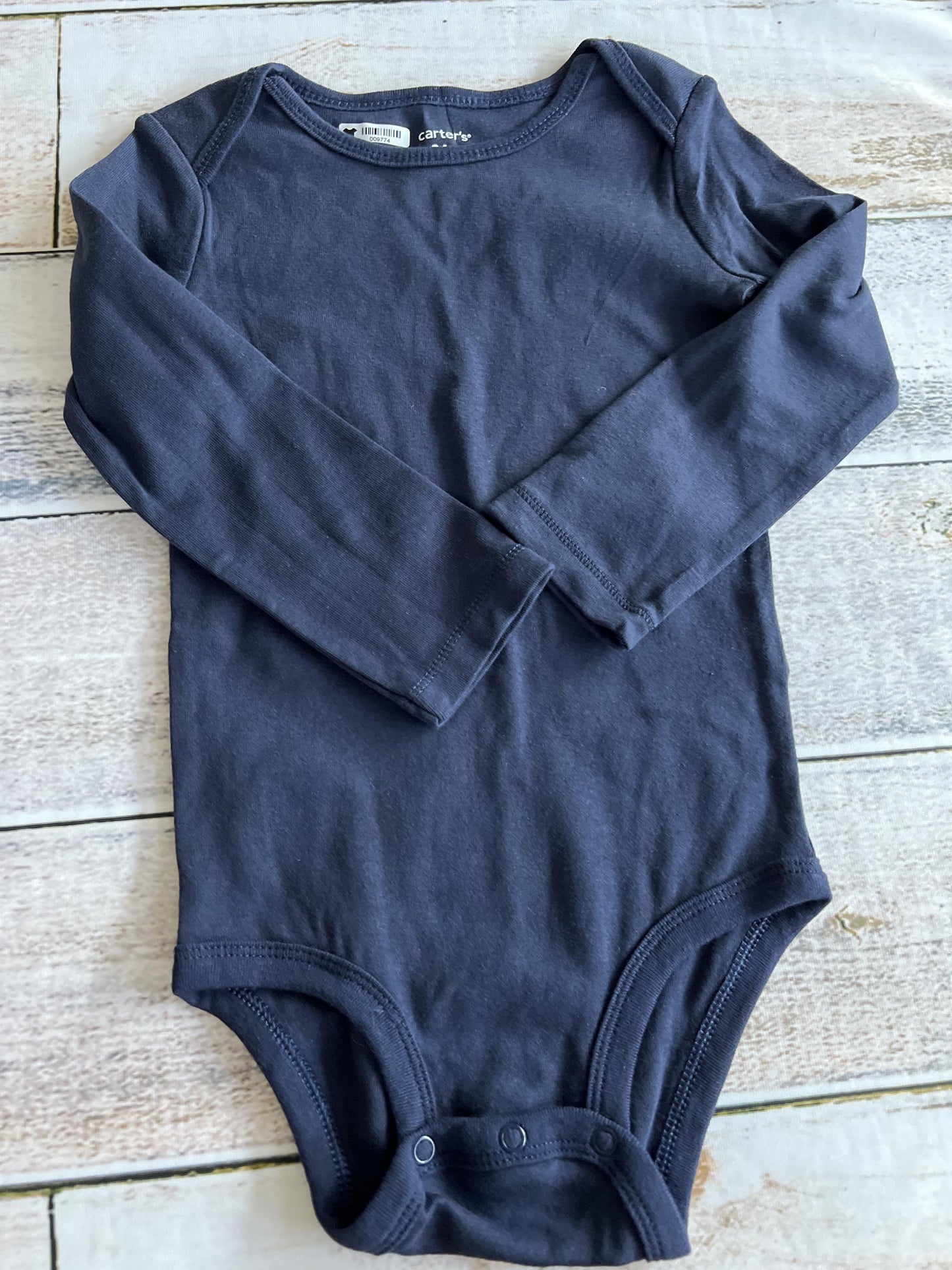 Carters Boys Navy Blue Onesie Size: 24 months Navy Blue