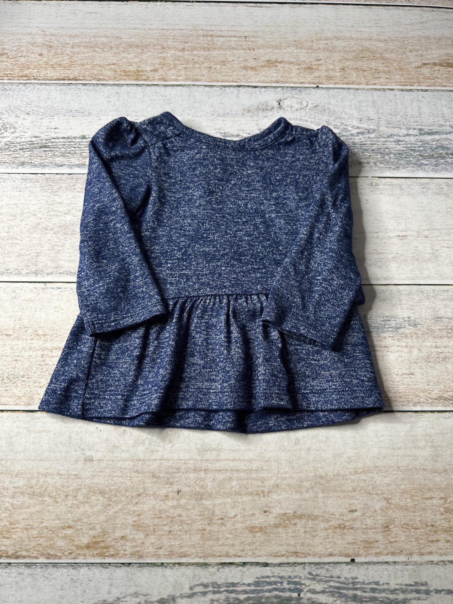 Just Born Girls Navy Blue Long Sleeve Shirt Size: 6 months Navy Blue