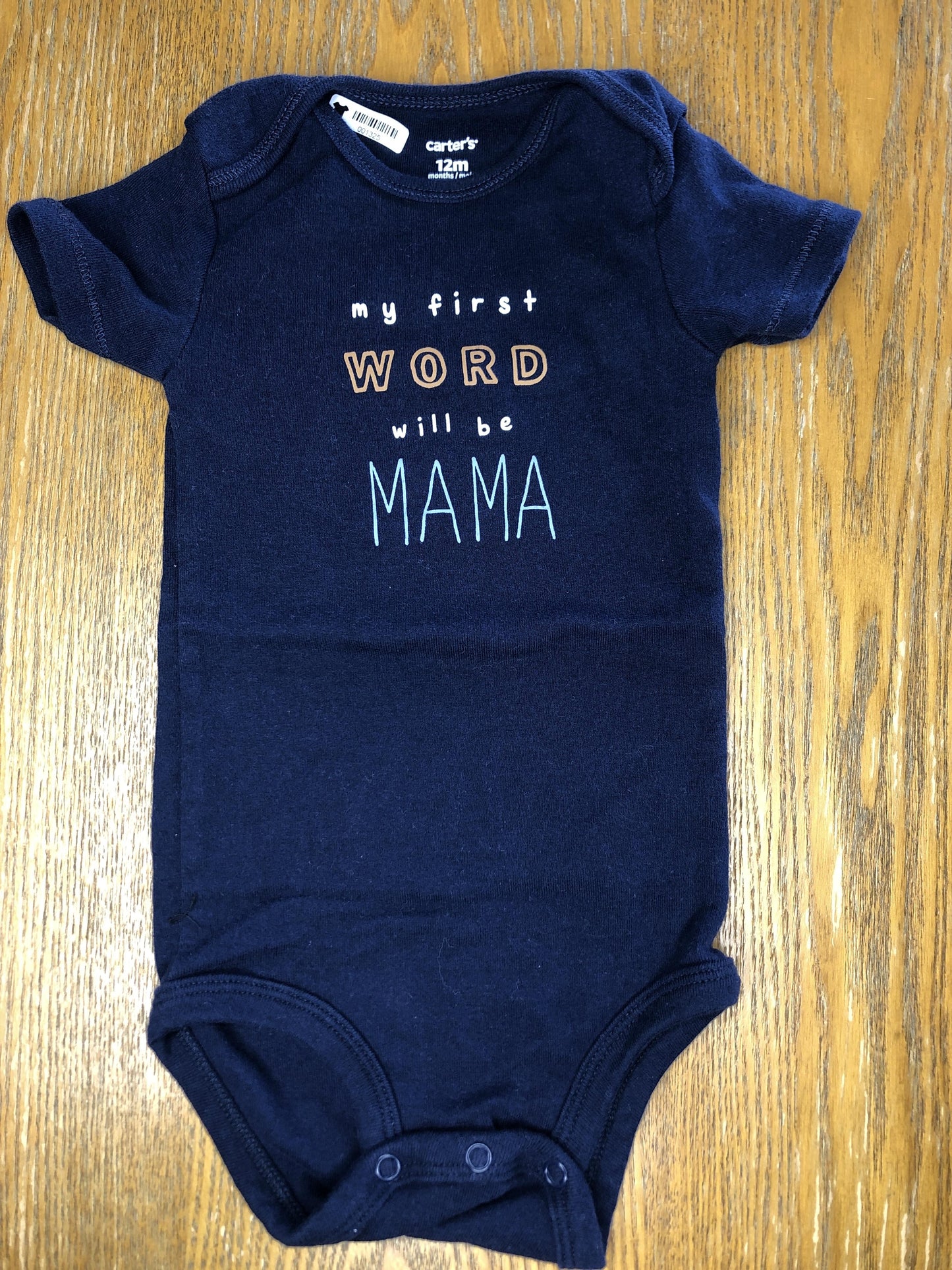 Carters Unisex Navy Blue Onesie Size: 12 months Navy Blue