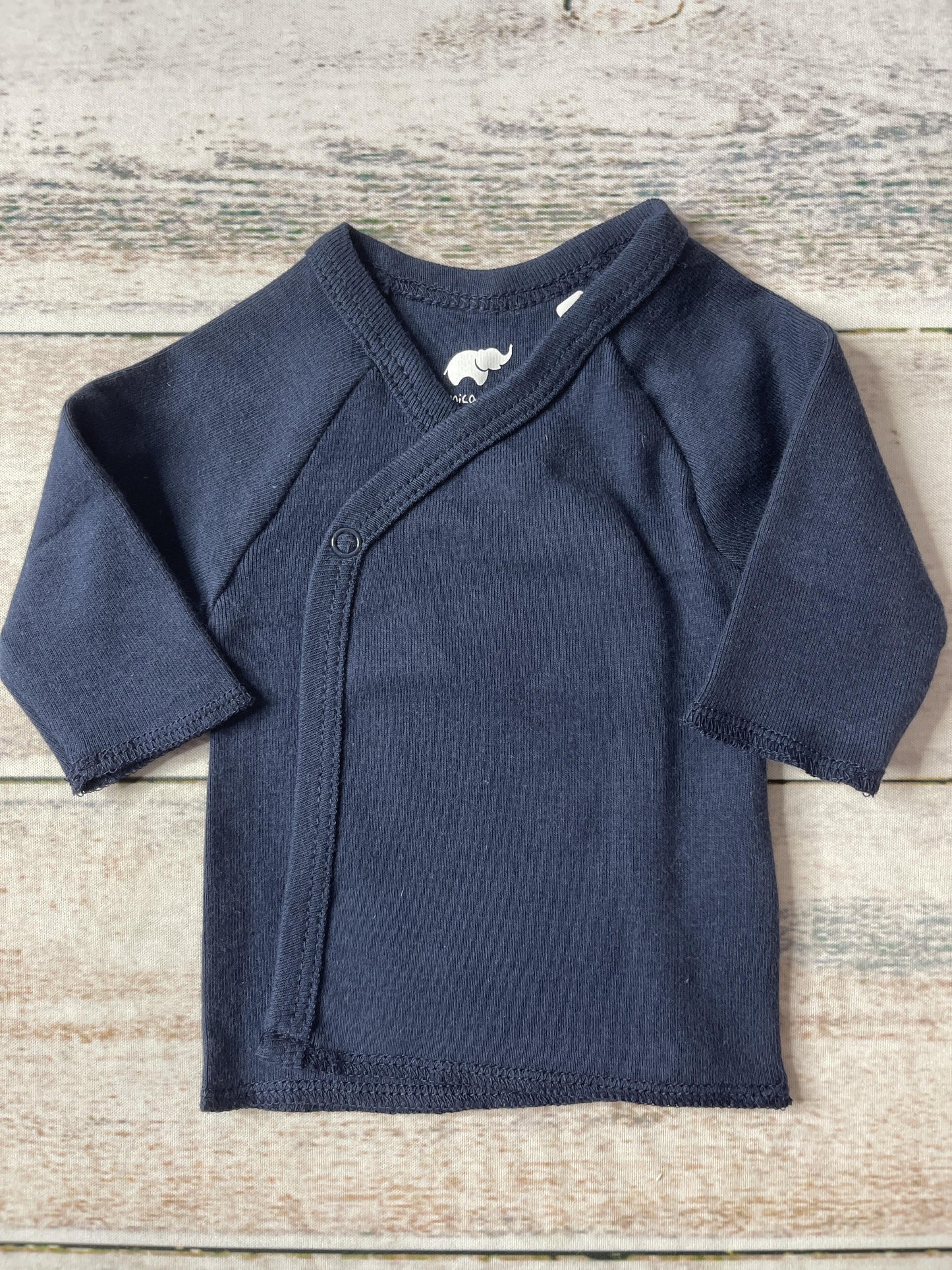 Monica + Andy Unisex Navy Blue Shirt Size: Preemie Navy Blue