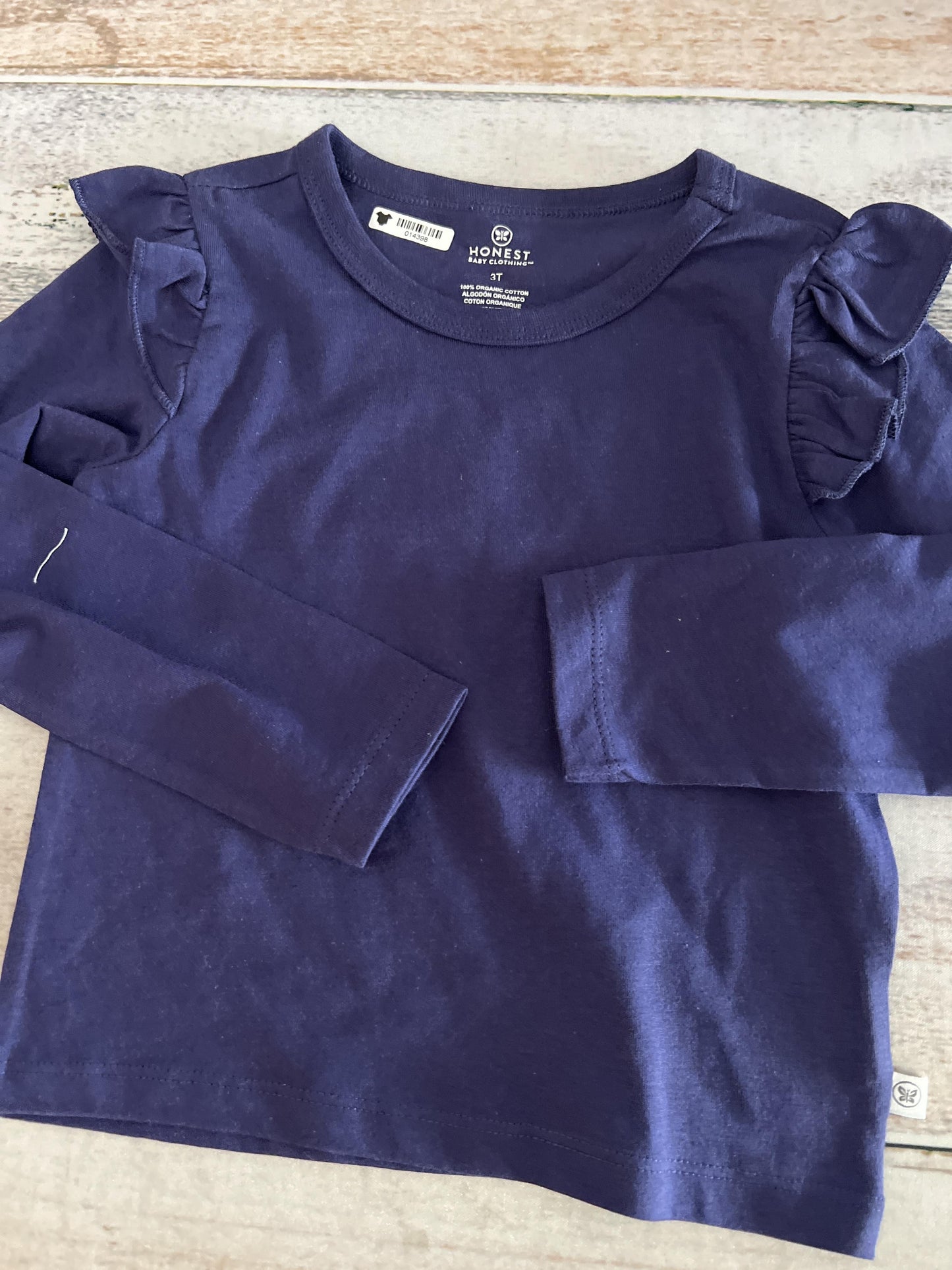 Boys Navy Blue Long Sleeve Shirt Size: 3T Navy Blue