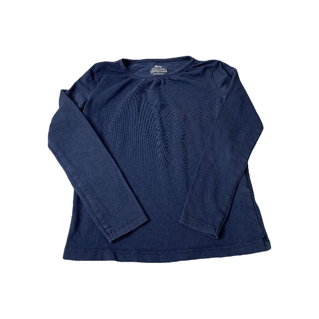 H&M Girls Navy Blue Long Sleeve T-Shirt Size: 4-6 Years Navy Blue