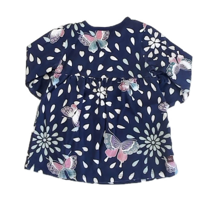 Tea Collection Girls Navy Butterflies Dress Size: 18-24 Months Navy Butterflies