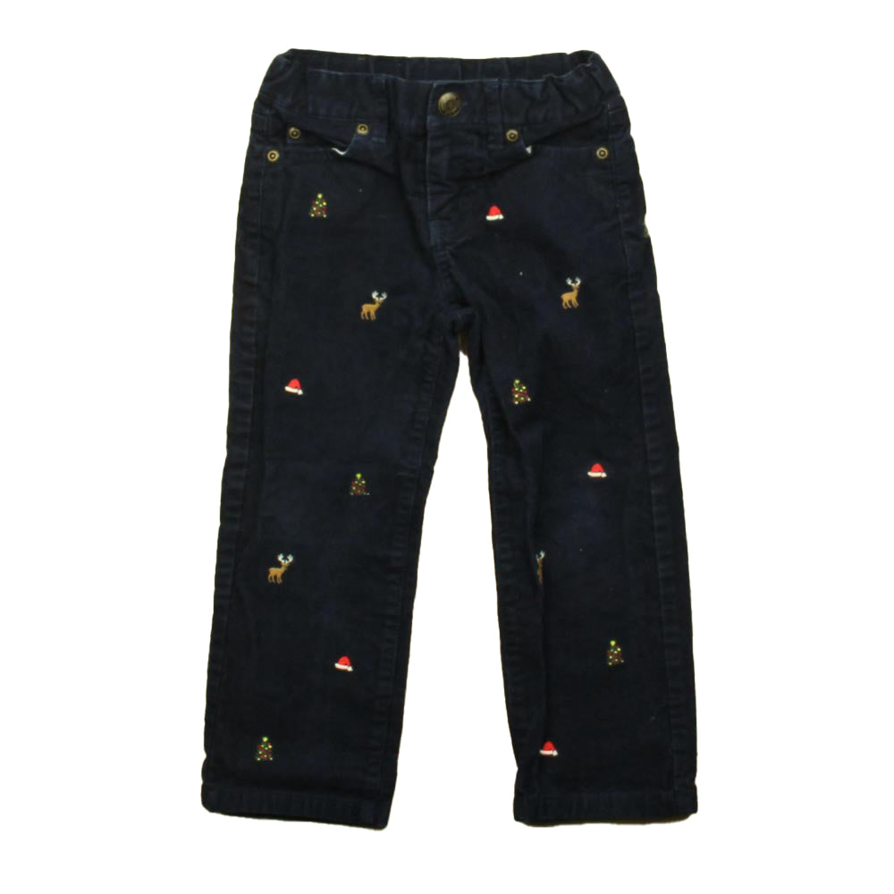 Janie and Jack Boys Navy Christmas Corduroy Pants Size: 3T