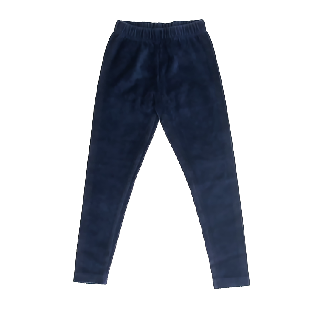 Hanna Andersson Girls Navy Corduroy Leggings Size: 6-7 years Navy Corduroy
