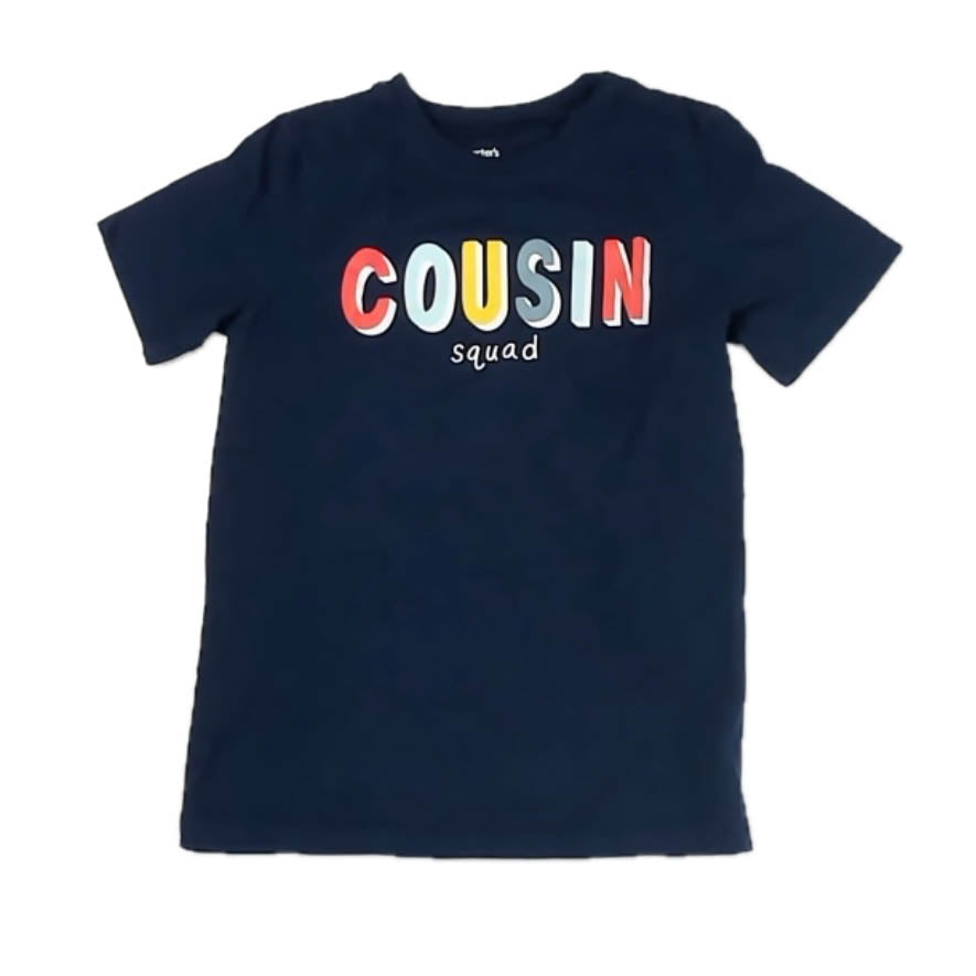 Carter's Boys Navy Cousin T-Shirt Size: 7 Years Navy Cousin