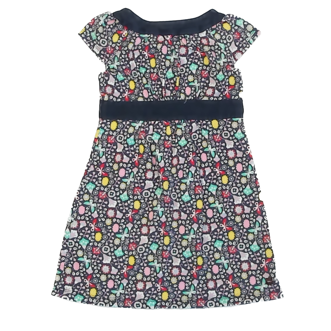 Tea Collection Girls Navy Design | Short Sleeve Dress Size: 5T Navy Design | Short Sleeve