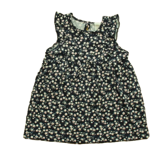 H&M Girls Navy Floral Dress Size: 3 Months Navy Floral