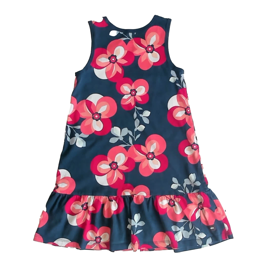 Tea Collection Girls Navy Floral Dress Size: 6 Years Navy Floral