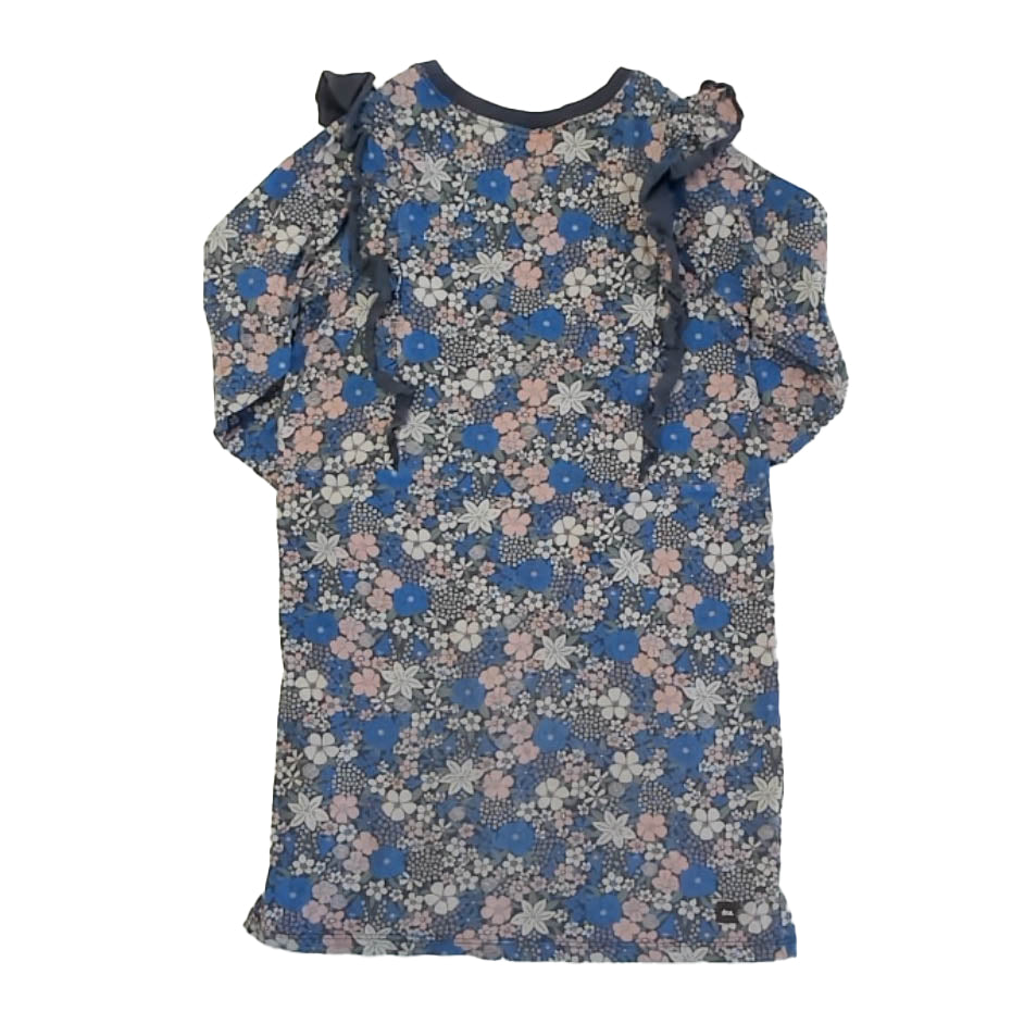 Tea Collection Girls Navy Floral Dress Size: 7 Years Navy Floral