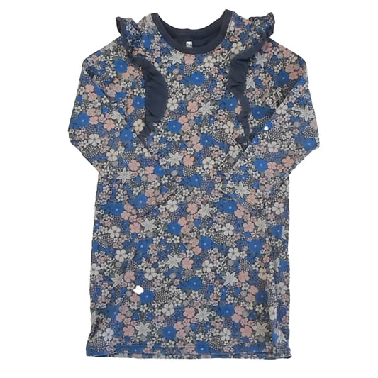 Tea Collection Girls Navy Floral Dress Size: 7 Years Navy Floral
