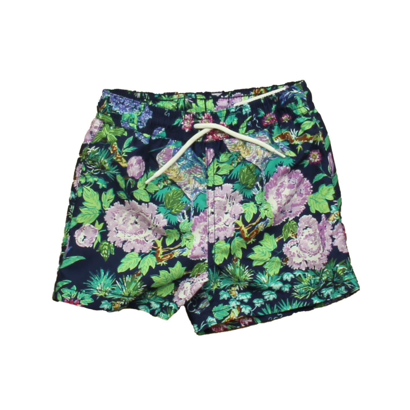 Janie and Jack Boys Navy Floral Trunks Size: 12-18 Months Navy Floral