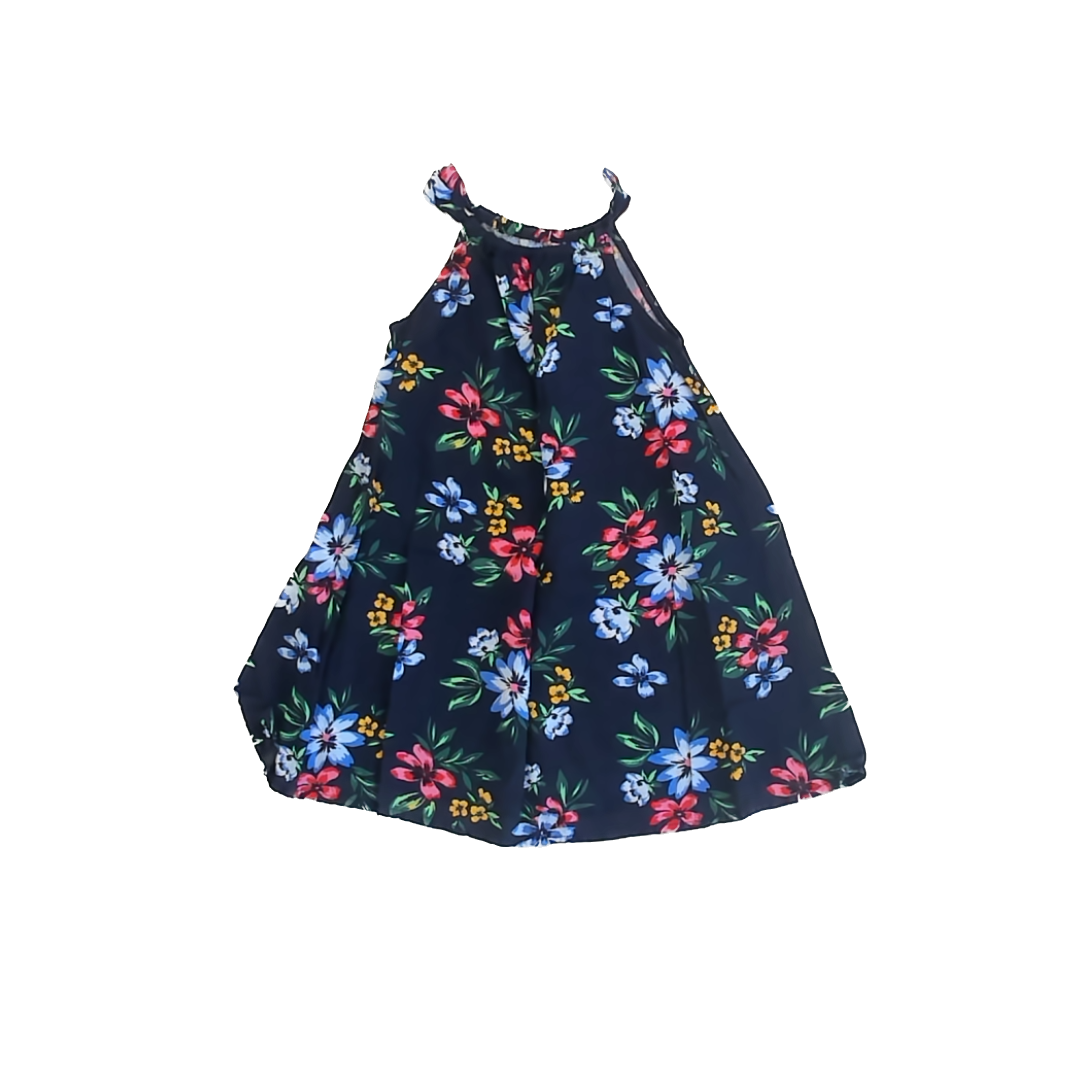 Old Navy Girls Navy Floral Sun Dress Size: 3T Navy Floral