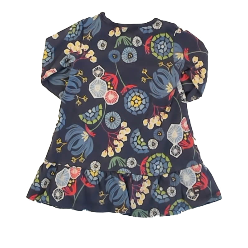 Tea Collection Girls Navy Floral Dress Size: 2T Navy Floral