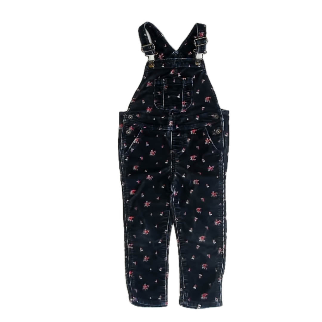 Gap Girls Navy Floral Overalls Size: 3T Navy Floral