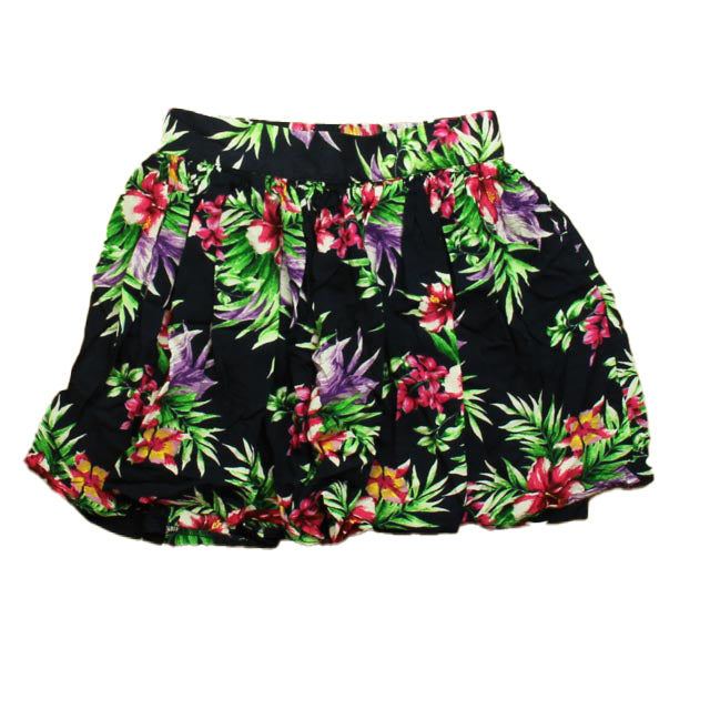 Forever 21 Girls Navy Floral Skirt Size: Junior XS