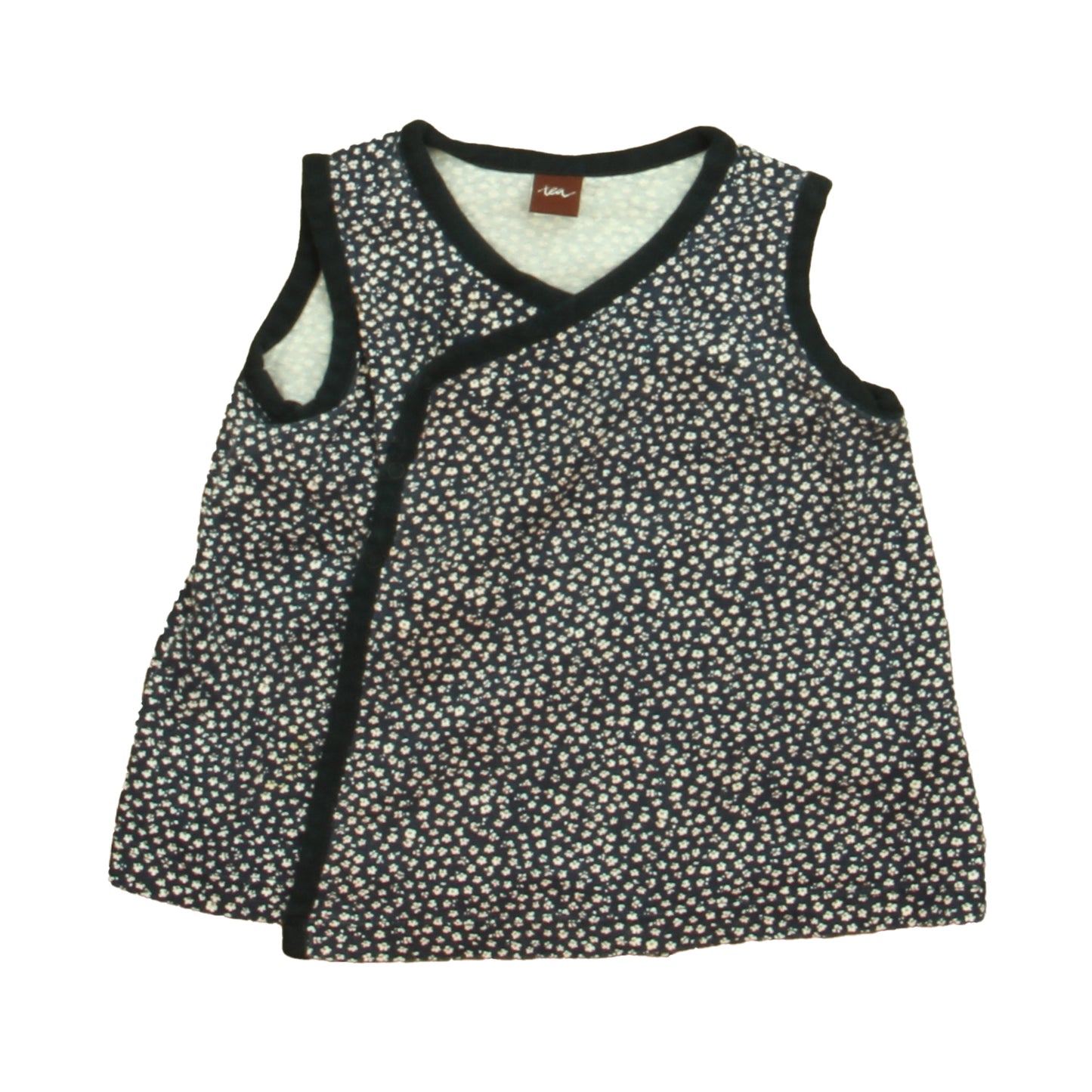 Tea Girls Navy Floral Tank Top Size: 12-18 Months Navy Floral