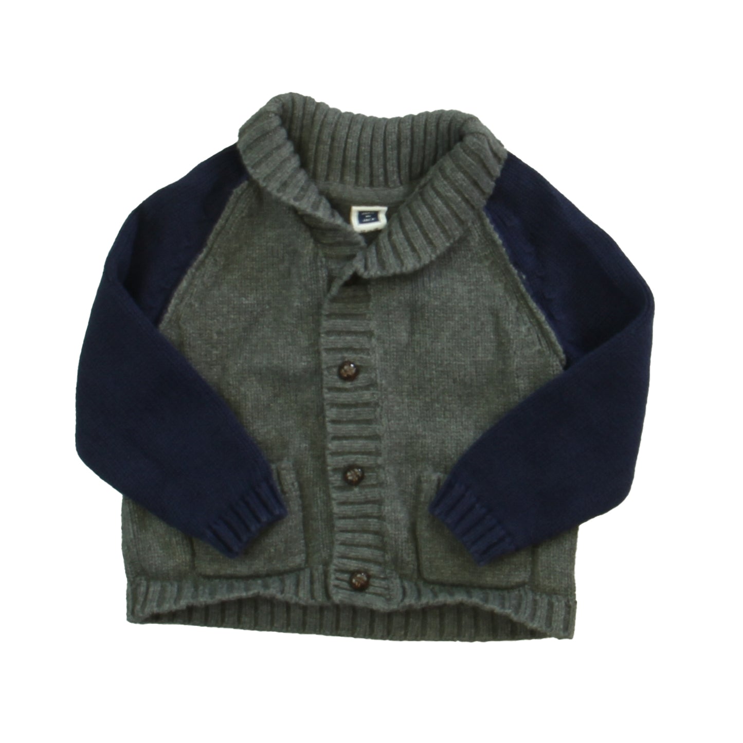 Janie and Jack Boys Navy | Gray Cardigan Size: 12-18 Months Navy | Gray