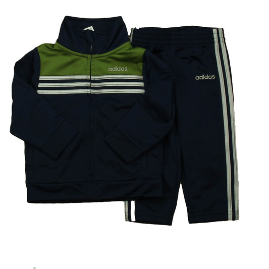 Adidas Boys Navy | Gray Track Suit Size: 12 Months Navy | Gray