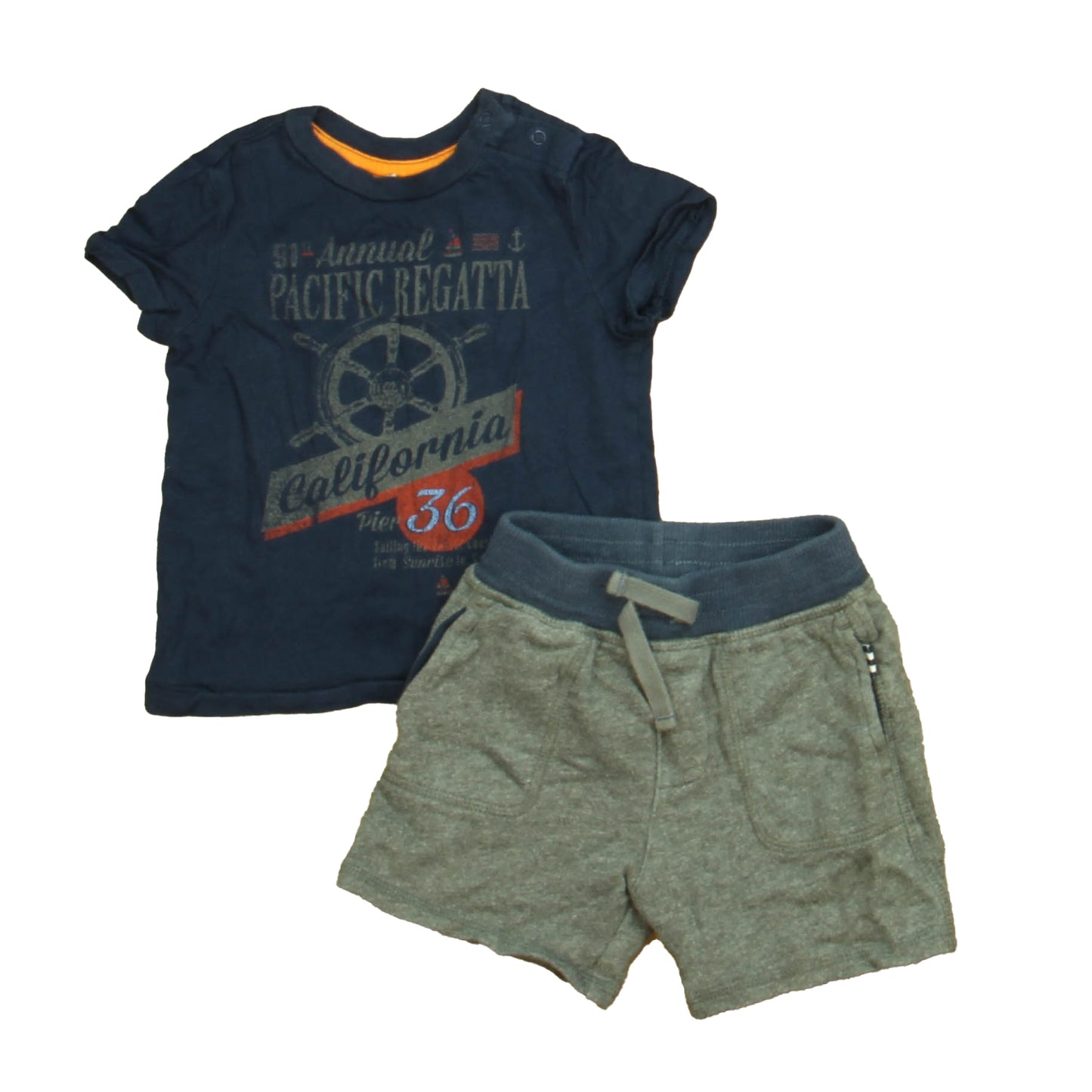 Splendid Boys Navy | Gray Apparel Sets Size: 12-18 Months Navy | Gray