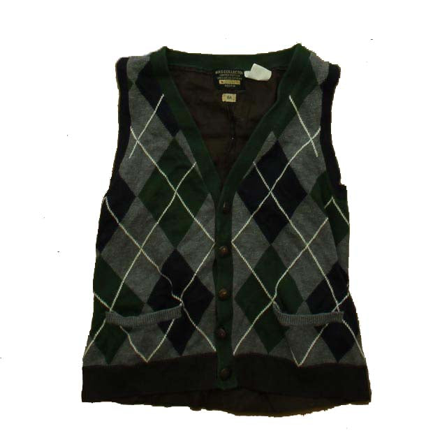 IKKS Boys Navy | Green Argyle Sweater Vest Size: 8 Years Navy | Green Argyle