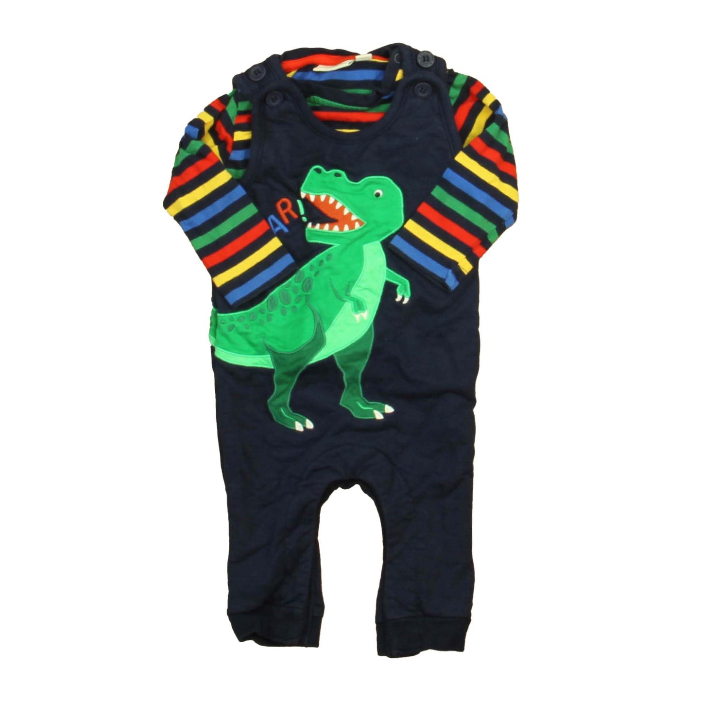 JoJo Maman Bebe Boys Navy | Green Dinosaur Apparel Sets Size: 3-6 Months Navy | Green Dinosaur