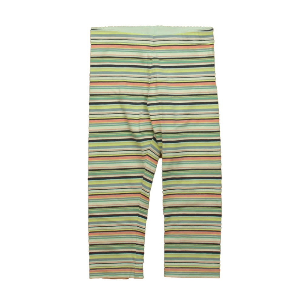 Tea Girls Navy | Green | Pink Stripe Leggings Size: 5T Navy | Green | Pink Stripe