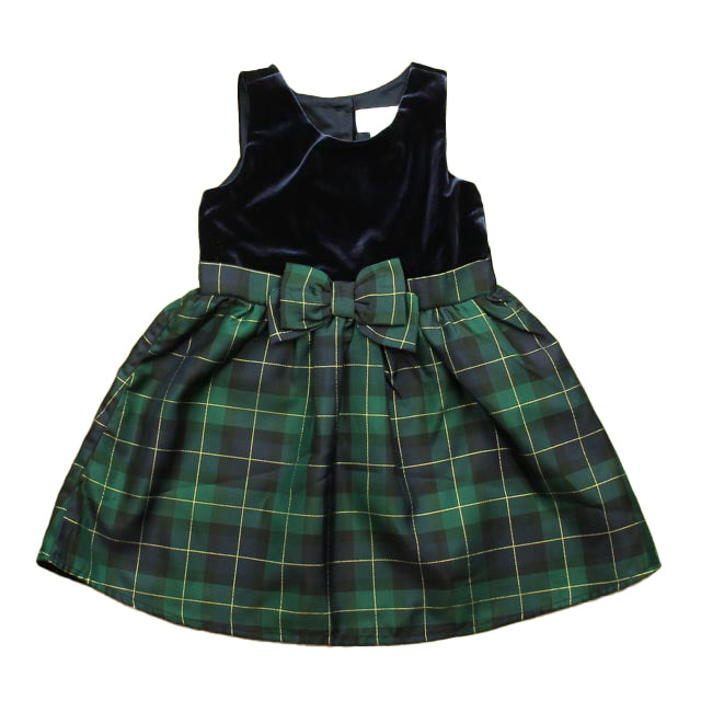 The Children's Place Girls Navy | Green Dress Size: 4T