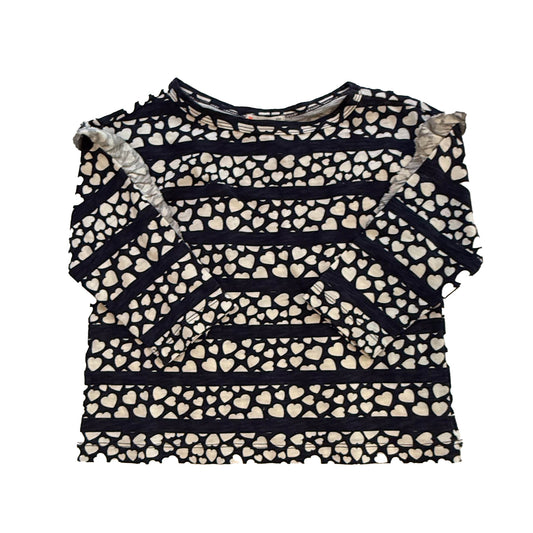 Crewcuts Girls Navy Hearts Long Sleeve T-Shirt Size: 4-5T Navy Hearts