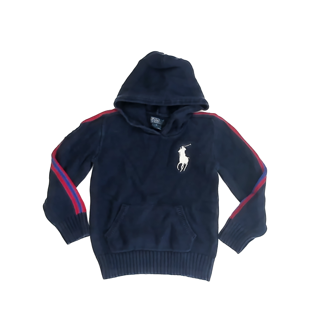 Ralph Lauren Boys Navy Hoodie Sweater Size: 7 Years Navy Hoodie
