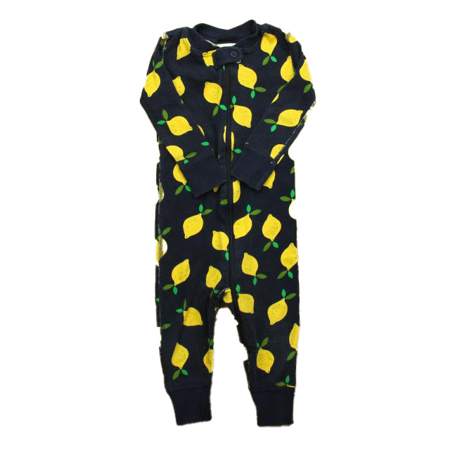 Hanna Andersson Unisex Navy Lemons 1-piece Non-footed Pajamas Size: 12-18 Months