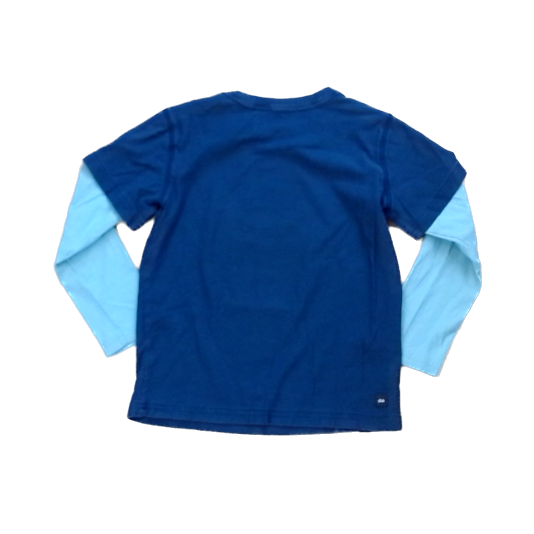Tea Collection Boys Navy | Long Board Long Sleeve Shirt Size: 6 Years Navy | Long Board