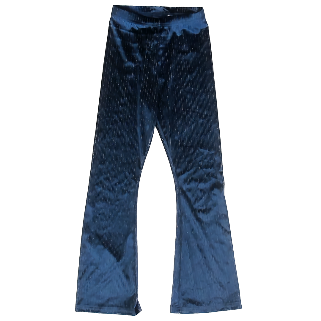 Old Navy Girls Navy Metallic Gold Leggings Size: 8 Years Navy Metallic Gold