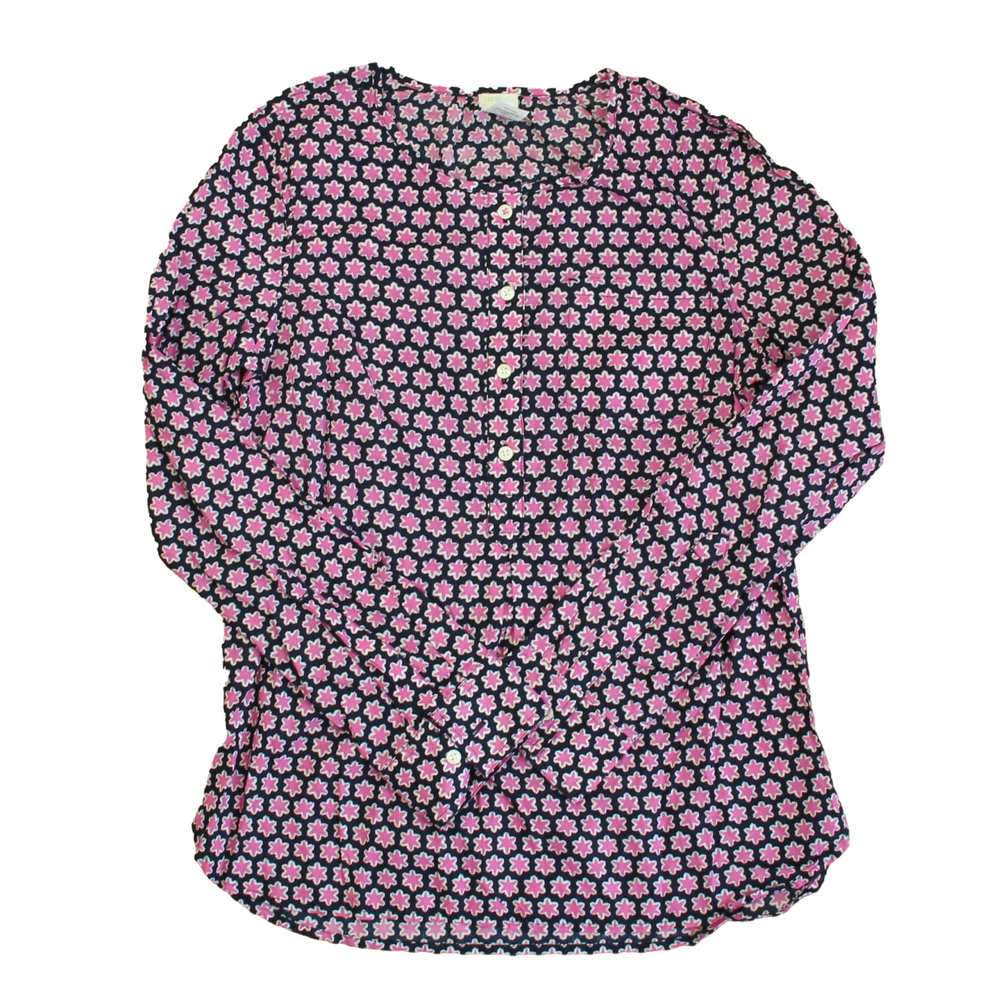 Crewcuts Girls Navy | Pink Stars Blouse Size: 14 Years Navy | Pink Stars