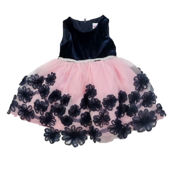 Nanette Girls Navy | Pink Dress Size: 18 Months Navy | Pink