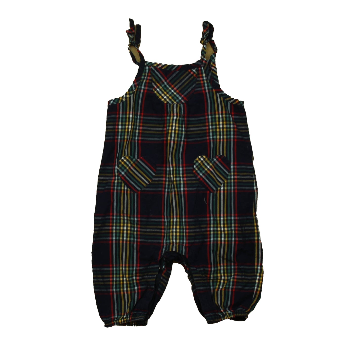 Hanna Andersson Girls Navy Plaid Jumper Size: 6-12 Months
