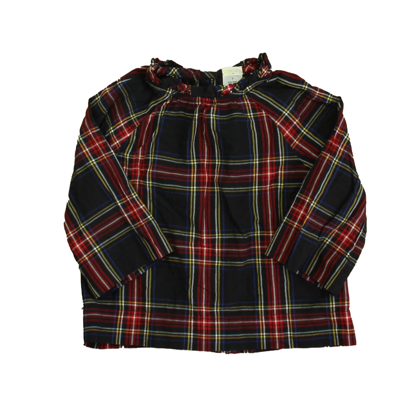 Crewcuts Girls Navy Plaid Blouse Size: 3T Navy Plaid