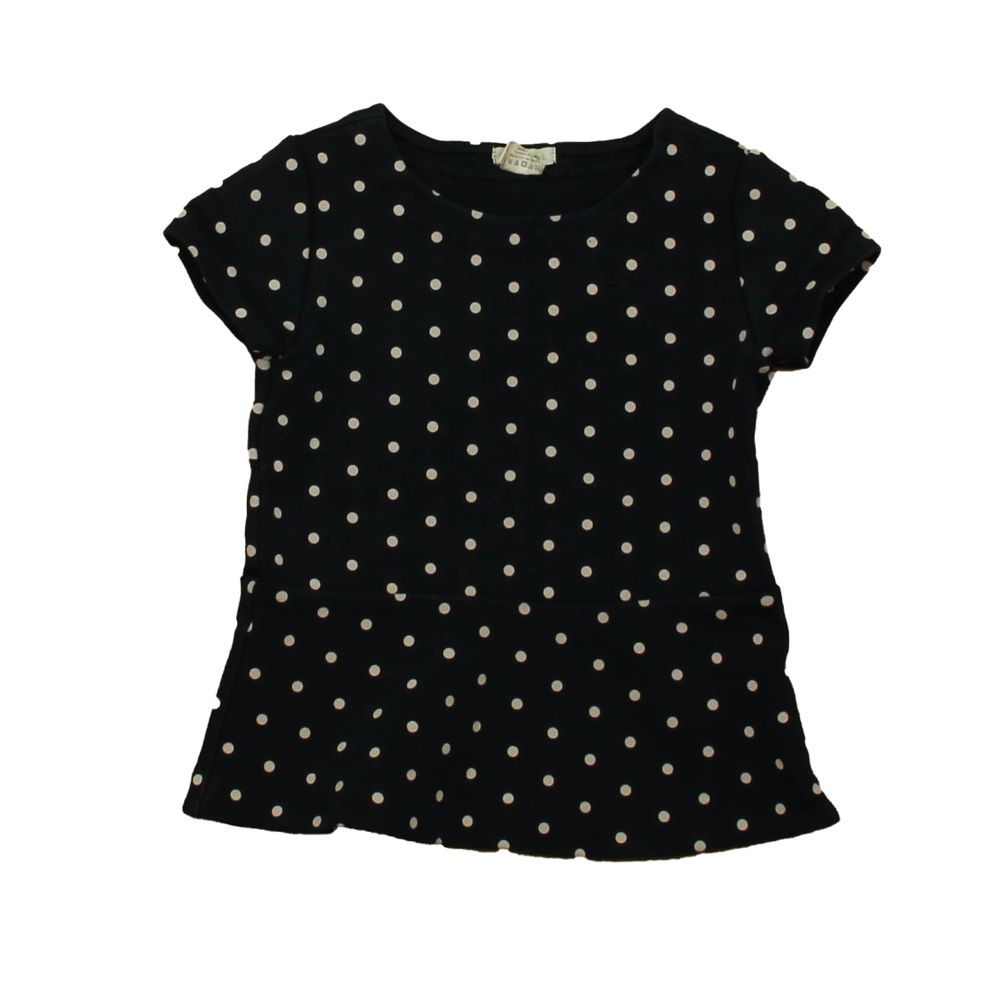 Crewcuts Boys Navy Polka Dots Short Sleeve Shirt Size: 4-5T Navy Polka Dots